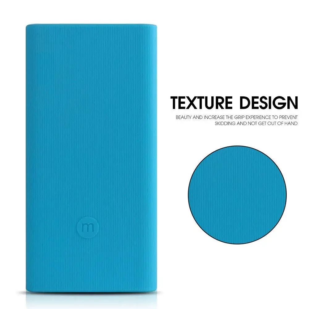 Silicone Protector Case Cover Skin Sleeve Bag for New Xiaomi Xiao Mi 2 10000mAh Dual USB Power Bank Powerbank Accessory colorful