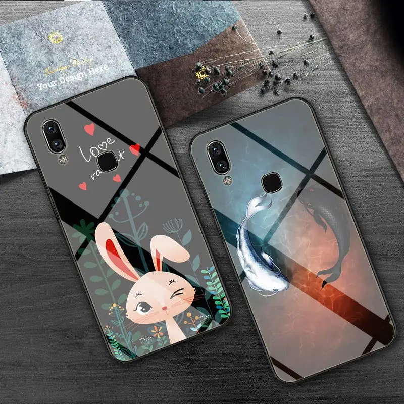 Роскошный стеклянный чехол для телефона Vivo Y81 y81 хороший модный ЧЕХОЛ ДЛЯ Y85/V9