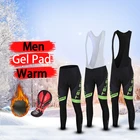 Зимние велосипедные брюки для мужчин, теплые флисовые длинные шорты, профессиональные командные беговые горные велосипедные трико, спортивные велосипедные брюки