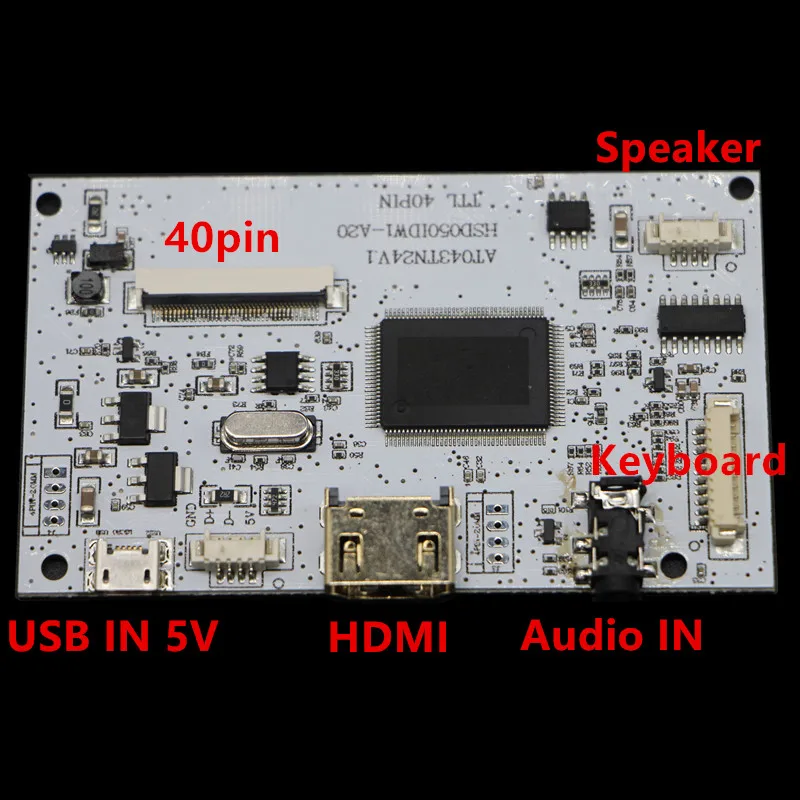 Совместимому с HDMI + аудио ЖК дисплей драйвер платы 5 дюймов панель 800*480 USB 5V DYI