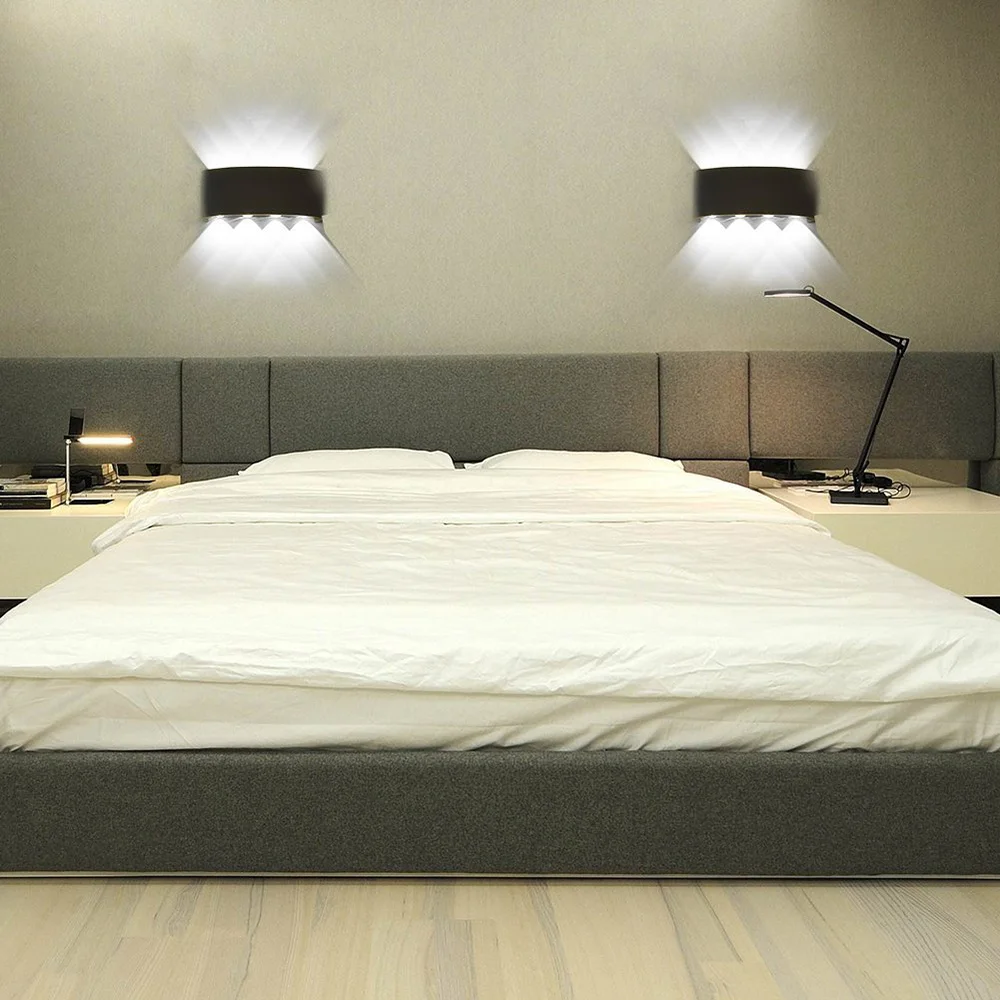 

LED Wall Lamp Modern 8W 110V 220V Up Down Wall Light Aluminum Waterproof Fixture Lamp for Bedroom Living Room KTV Decorative