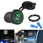 USB-адаптер для автомобильного прикуривателя, 5 В, 3,1 А, 2-24 В