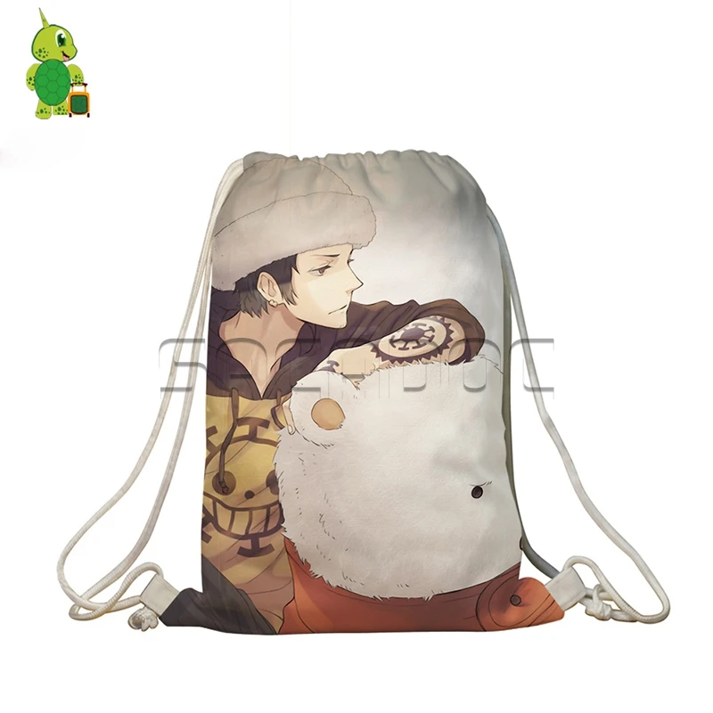 Аниме цельный мешок на шнурке для женщин и мужчин мягкие сумки Luffy белая борода