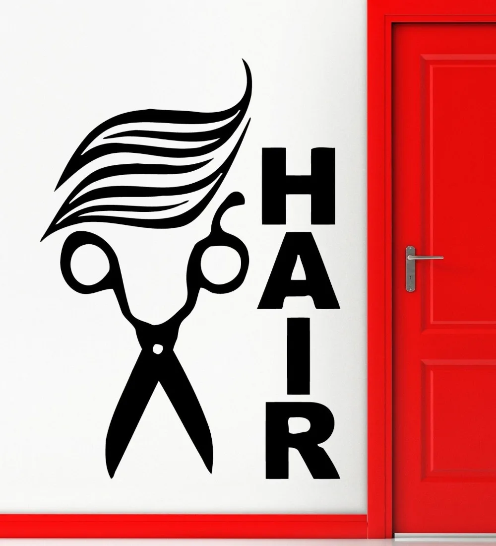 

Wall Stickers Vinyl Decal Hair Salon Barbershop Stylist Beauty