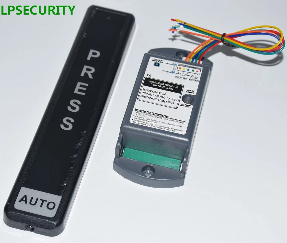 LPSECURITY Беспроводной пуш-ап переключатель кнопки управления открыванием запасных выходов/сенсорный переключатель для контрольного замка для автоматической раздвижной двери ворот открывания двери защелка замка