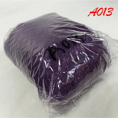 A013-dark purple 50 г/упак. природа сизаль деревенское свадебное мероприятие поделка, букет из цветов Подарочная коробка/упаковка Декор упаковочные принадлежности гнездо Искусство ремесло Сделано - Цвет: A013-dark purple
