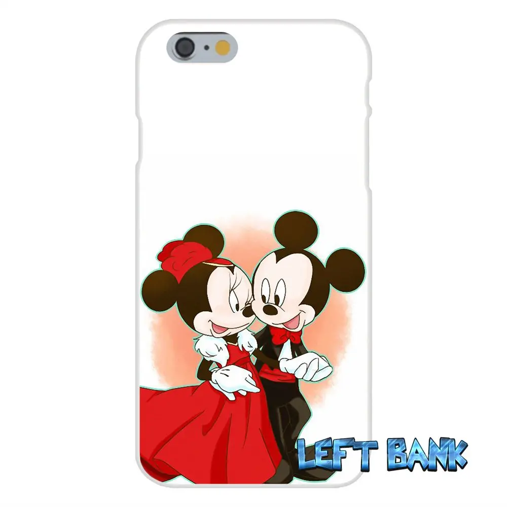 Мягкий силиконовый прозрачный чехол из ТПУ с Минни и Микки Маусом для iPhone 4 4S 5 5S 5C