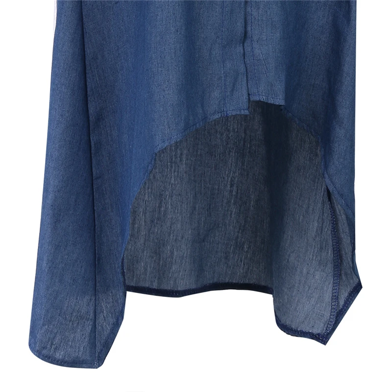 

New Fashion Women's Turn-down Collar Long Sleeve Denim Dress Button Loose Midi Dress Ladies Casual Holiday Party Wear Autumn