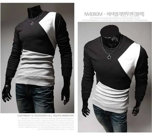 Hot selling Korean style star stitch long sleeve t shirt for men Brand cotton Tees S XXL|sleeve tattoos men|t-shirt printing transfer papert-shirt
