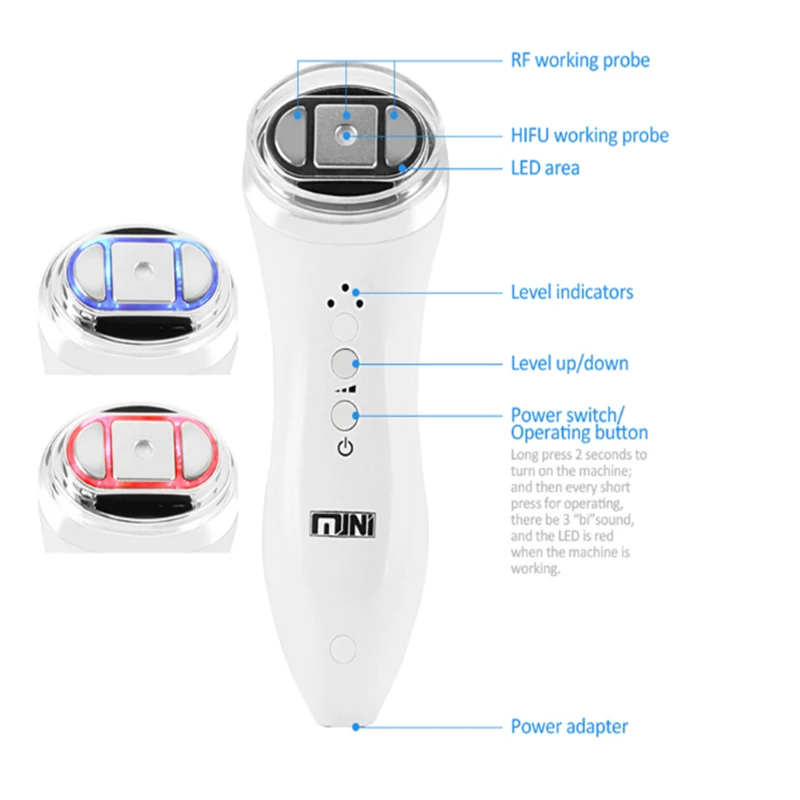 

Dropshipping Mini Facial HIFU Massager Eye Wrinkle Face Neck Skin Lifting Tightening High Frequency Wrinkle Remove Machine