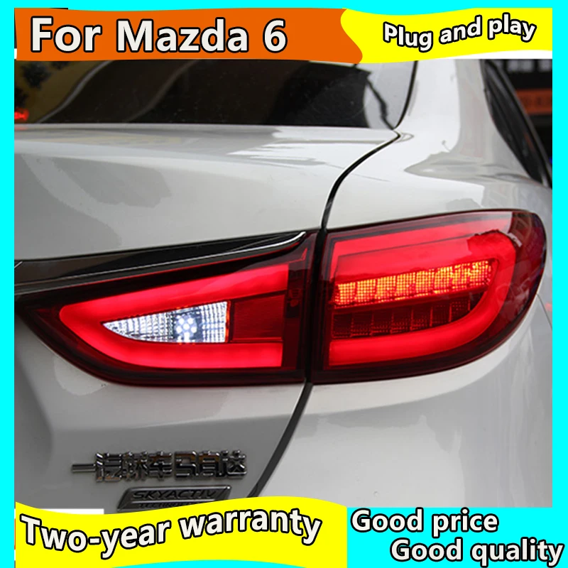 

tuning cars Tail lights For Mazda 6 Mazda6 Atenza Taillights LED DRL Running lights Fog lights angel eyes Rear parking light