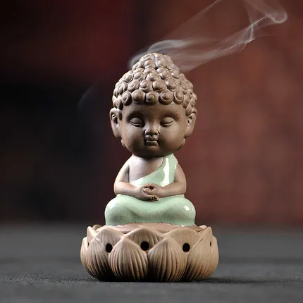 WIZAMONY горячая распродажа Новое поступление Longquan Celadon Будда благовония горелка из