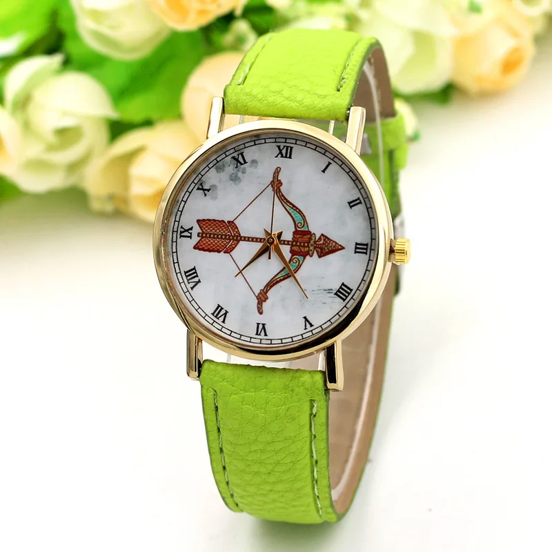 CMK Bow arrow ShooterFashion Casual Quartz Watch Women Rhinestone Leather Strap Relogios Feminino Birthday Christmas gift | Наручные часы