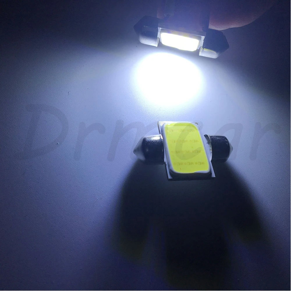 Белый 12 Led купол с фестонами светильник Cob C5W C10W лампы 31 мм 36 мм 39 мм 42 мм Автомобильные светодиодные лампы для чтения светильник номерного знака двери резервного копирования лампа