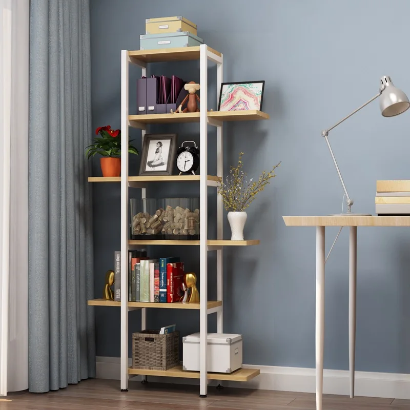 Louis Fashion Bookcases Bedroom Simple Tree Steel Wood Iron Art Multi-layer Economical Household Saving Space | Мебель
