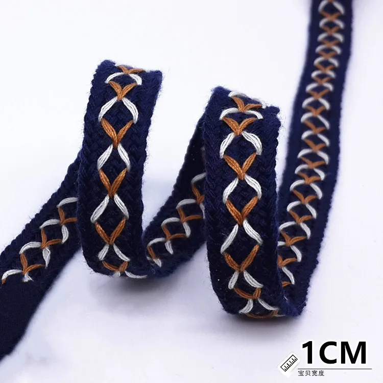 5/8 &quot10 мм темно синий вязаный хлопковый веревочный корсаж ленты DIY ручной работы