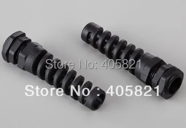

PG21 nylon bending proof spiral cable gland For 13-18mm Cable Range