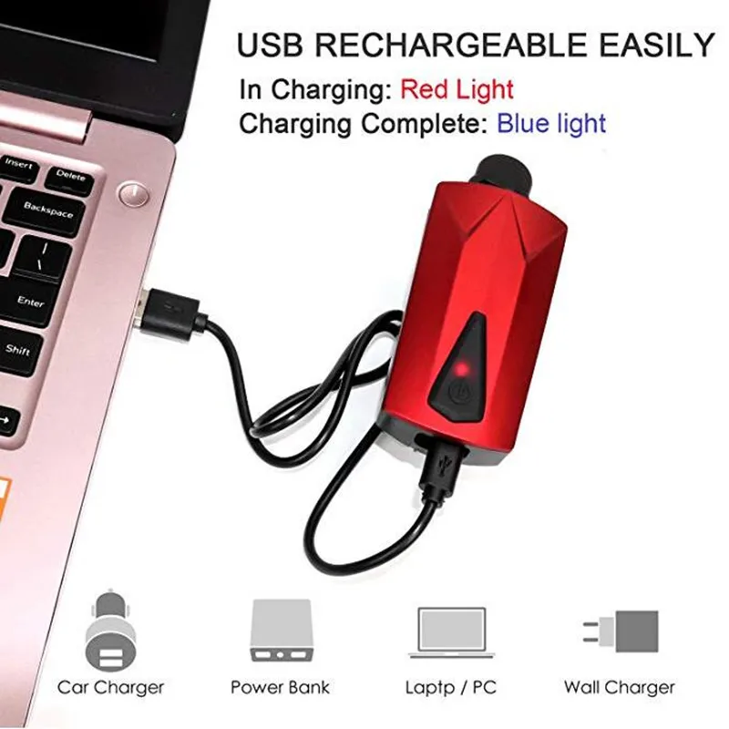 LED Bicycle Headlight Waterproof USB Rechargeable Horn Light Multifunction Ultra Bright Electric 120 dB Bike Bell | Спорт и