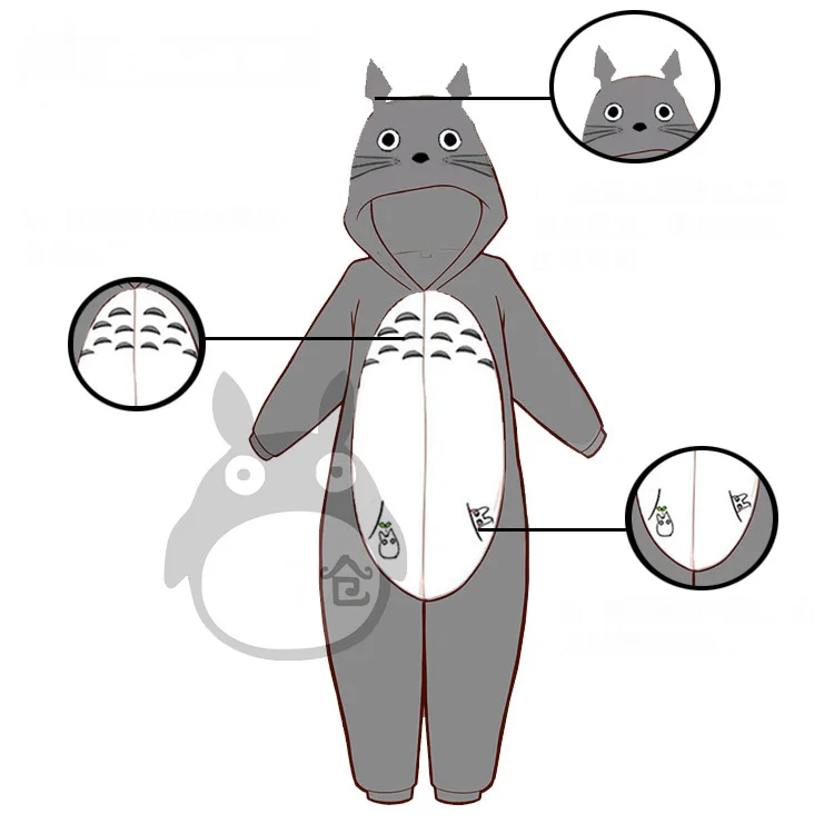 Аниме! Милый мужской и женский комбинезон Tonari no Totoro костюм для косплея|tonari