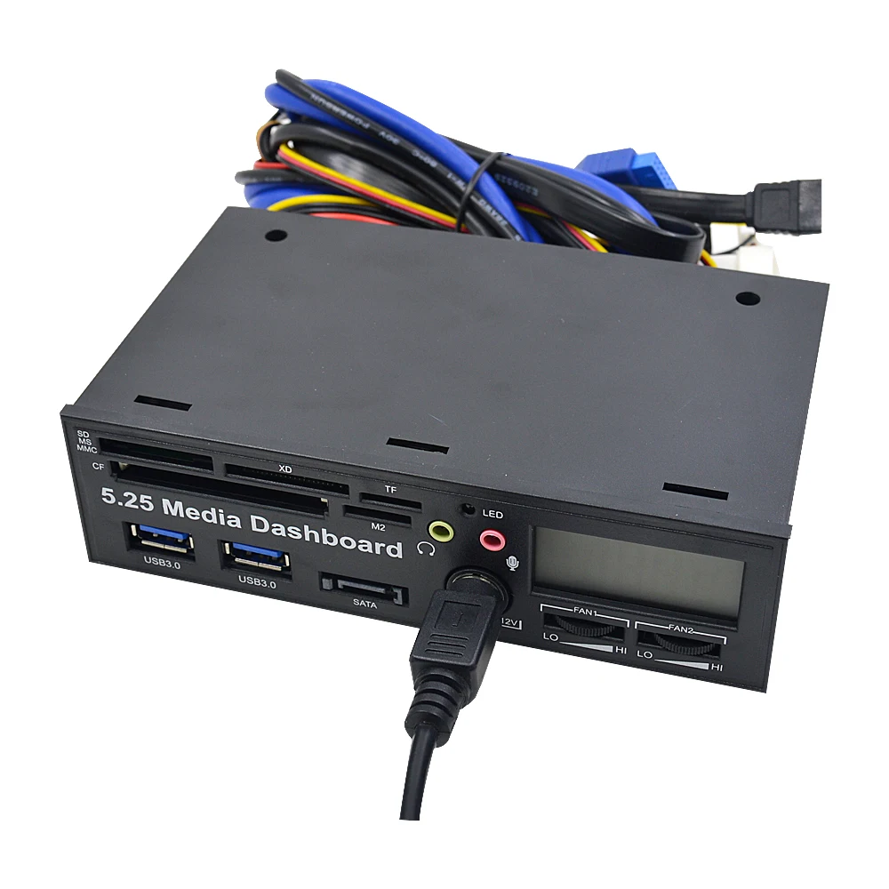 CHIPAL 5 25 &quotMedia Dashboard многофункциональная USB 3 0 Фронтальная панель MMC MS XD CF устройство