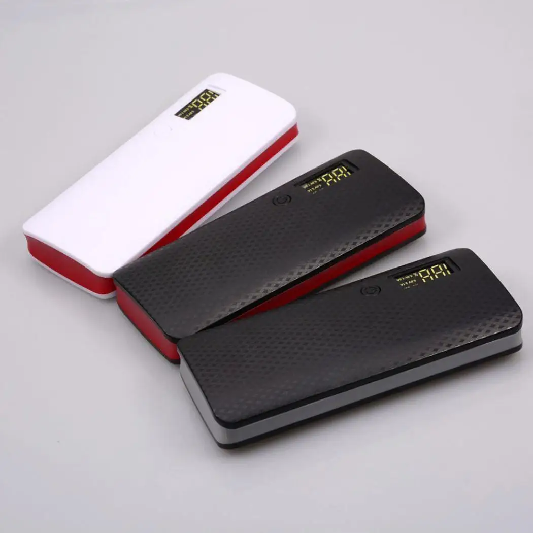 Портативный корпус Powerbank 3 usb-порта для зарядки Держатель батареи ЖК-Дисплей