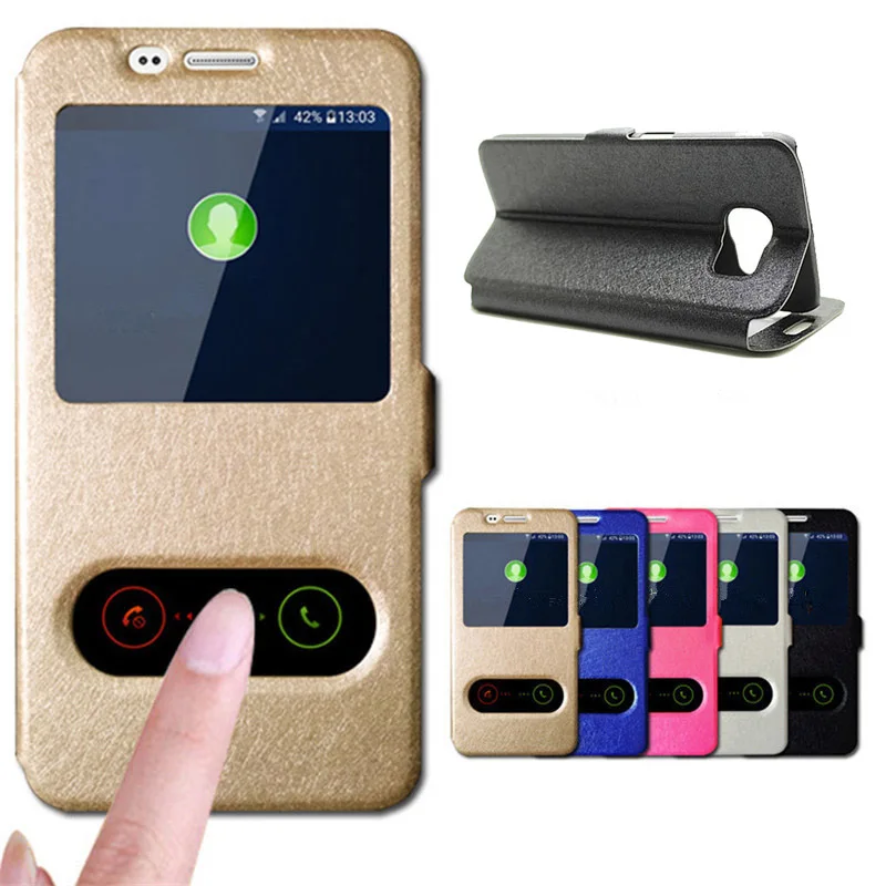 Чехол книжка из искусственной кожи для Samsung S4 S5 S6 S7 Edge S8 Plus A3 A5 A7 2016 2017 Note 8|a7 2016|leather