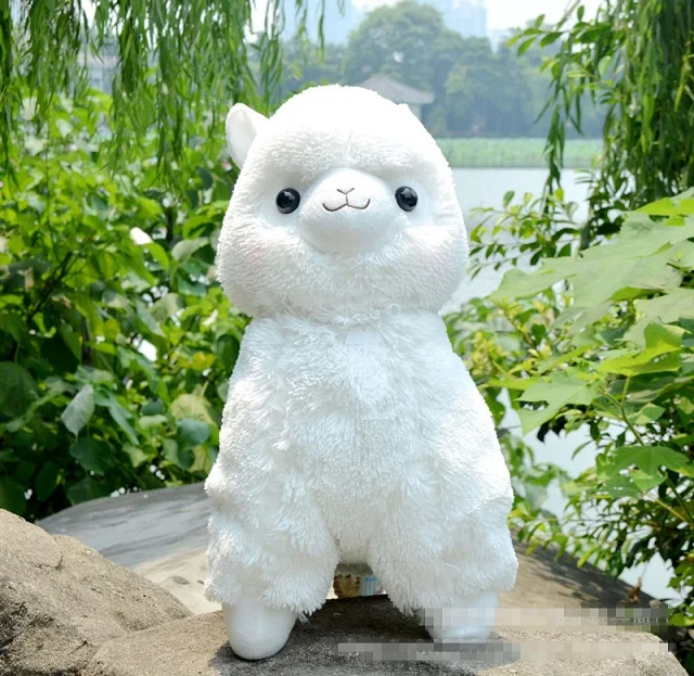 White Большой размер 45 см, японские мягкие игрушки Alpacasso, куклы, Kawaii, овечки, альпака, плюшевые игрушки, гигантские мягкие игрушки, игрушки для детей, рождественские подарки - Цвет: White