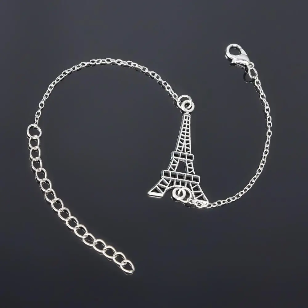 Простой стиль посеребренный браслет с подвесками ювелирные изделия подарок