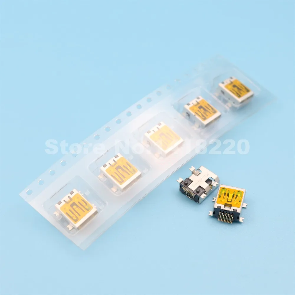 100 шт. мини USB гнездовой 10Pin SMD разъем SMT PCB припой для ремонта|connector for pcb|connector usbconnector