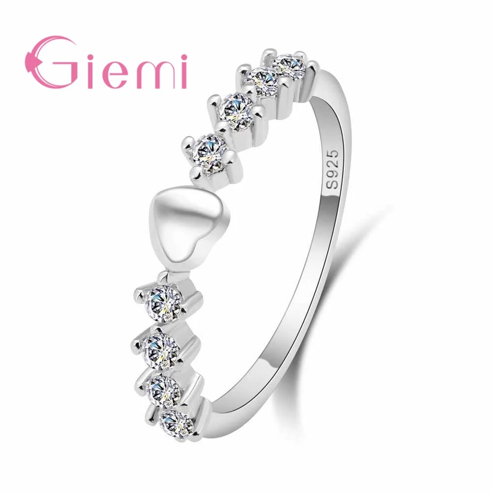 Ювелирные изделия из стерлингового серебра 925 пробы с романтическим сердцем