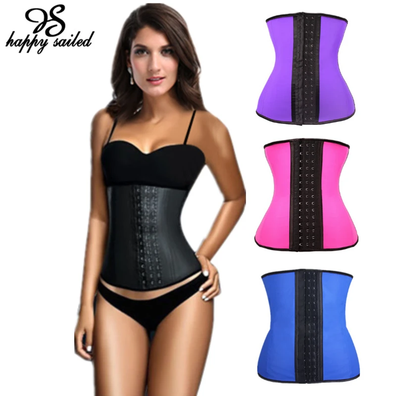 Женский корсет из латекса с 4 стальными косточками для коррекции талии