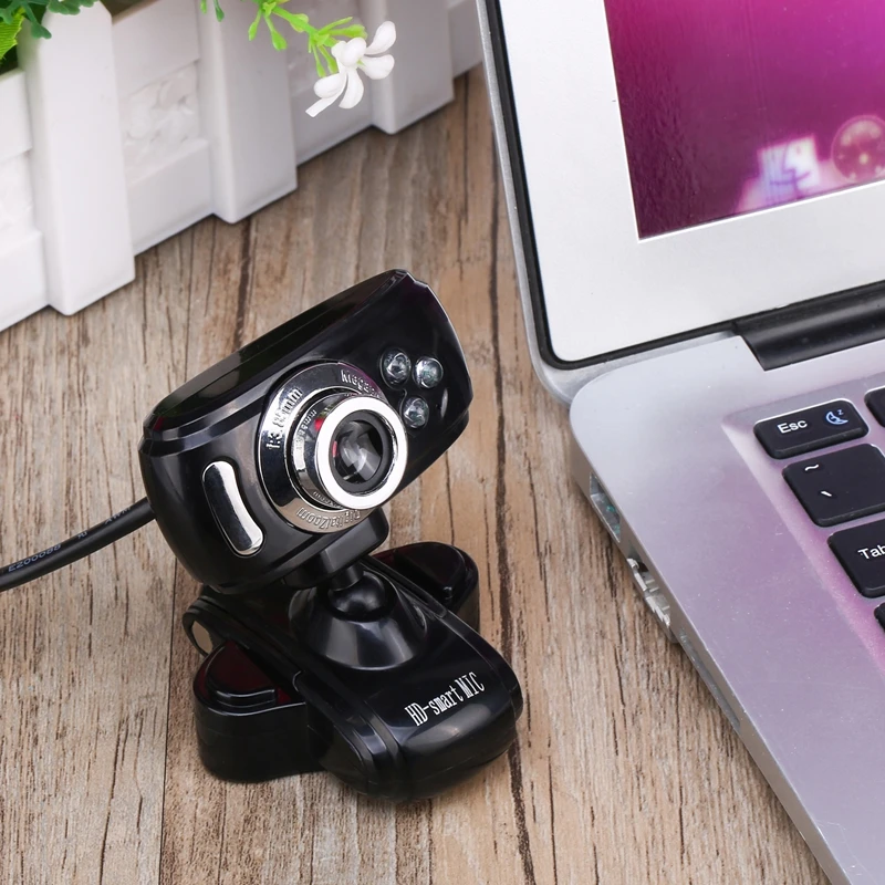 Веб-камера USB 480P камера Веб-камера 360 градусов с клипсой светодиодный микрофон для Skype для Youtube компьютера ПК ноутбука камера для ноутбука