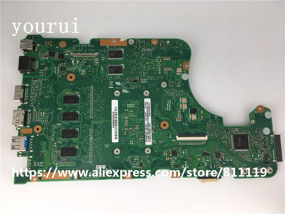 Yourui для ASUS оригинальная материнская плата ноутбука X555DG X555YI REV 2 0 A8 7410 Процессор 4
