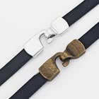 3 комплекта, аксессуары для ювелирных изделий, крючки, застежки 10 мм, 5 мм, плоский шнур, браслет, соединитель, металлические ювелирные изделия