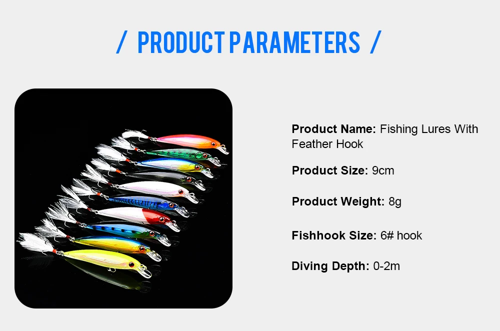 Fulljion 1 шт. рыболовные приманки поплавок гольян воблеры Crankbait искусственные жесткие приманки 3D глаза крючки с пером пластиковые Pesca приманки
