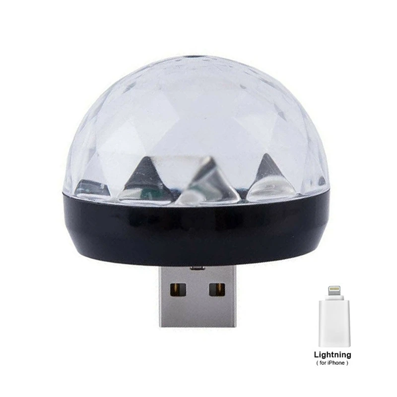 Usb мини светодиодный волшебный световой шар для дискотеки портативный