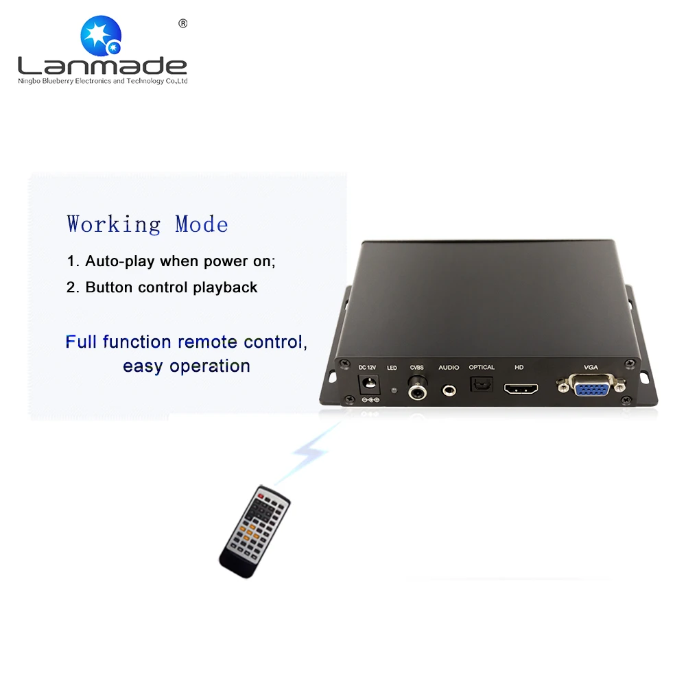 MPC1080P 1 металлический корпус 1080p hd vga cvbs выход usb sd mp3 Цифровая вывеска медиа бокс