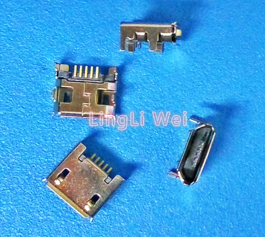 

Разъем Micro USB, 5 контактов, 4 ножки, 5P, 10 шт.