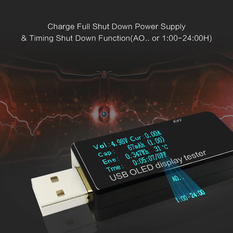 OLED 128x64 USB Тестер Вольтметр постоянного тока измеритель напряжения power Bank емкость батареи монитор qc3.0 зарядное устройство для телефона детектор