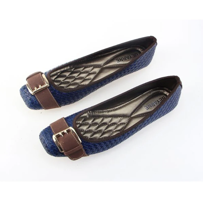 Женские вязаные туфли на застежке с квадратным носком | Обувь