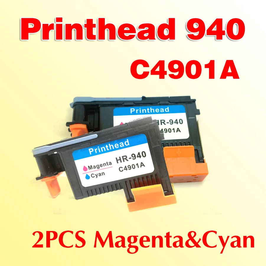 2x пурпурная голубая печатающая головка C4901A совместимая с принтером hp940 officejet pro 8000
