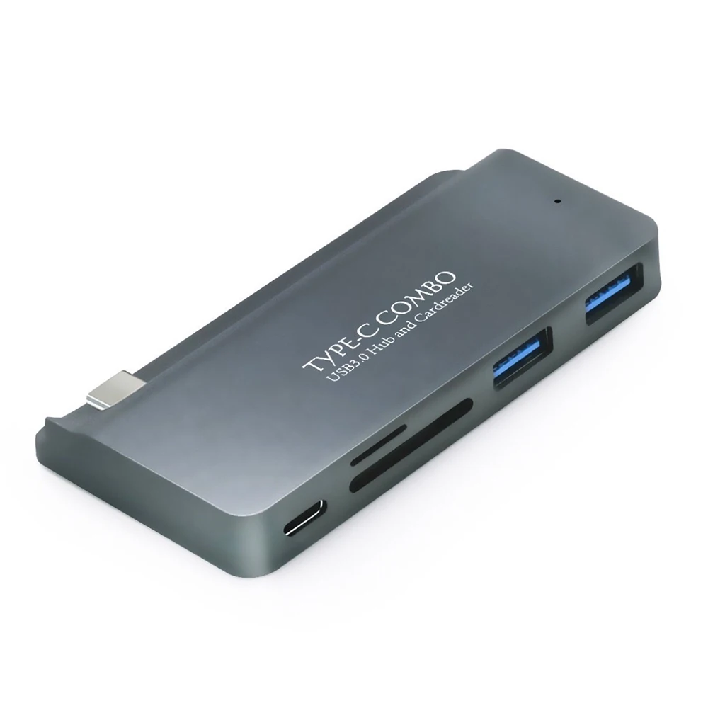 DeepFox Высокое качество ABS Материал USB 3,1 Тип-C на USB 3,0 SD HUB Card Reader Поддерживающий Тип-C PD зарядки для нового Macbook 12"