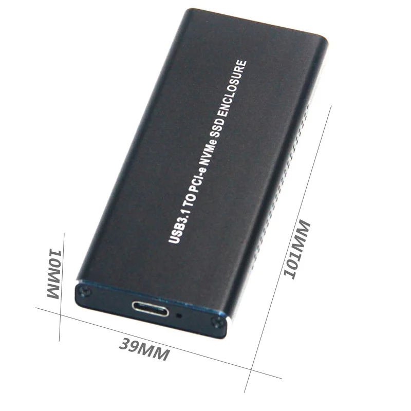 USB 3 1 к PCI-E NVME NGFF M.2 SSD M KEY HDD алюминиевый корпус 10 Гбит/с кабелем типа C Type отверстие