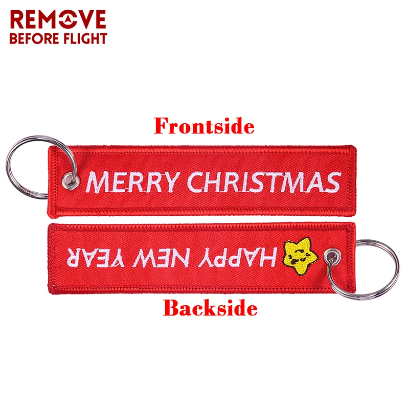 

Christmas Gift Keychain Key Tag Red Woven Tag Fashion Car Keychains Motorcycles Key Chains Awesome New Year Key Chain Chaveiro
