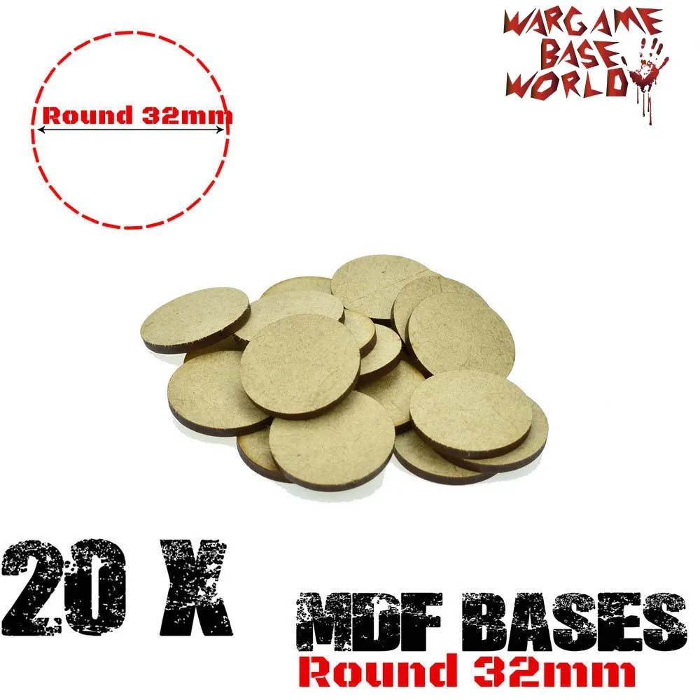 МДФ базы 32 мм круглые Основы на основе лазерной резки дерева Wargames|round base|32mm round