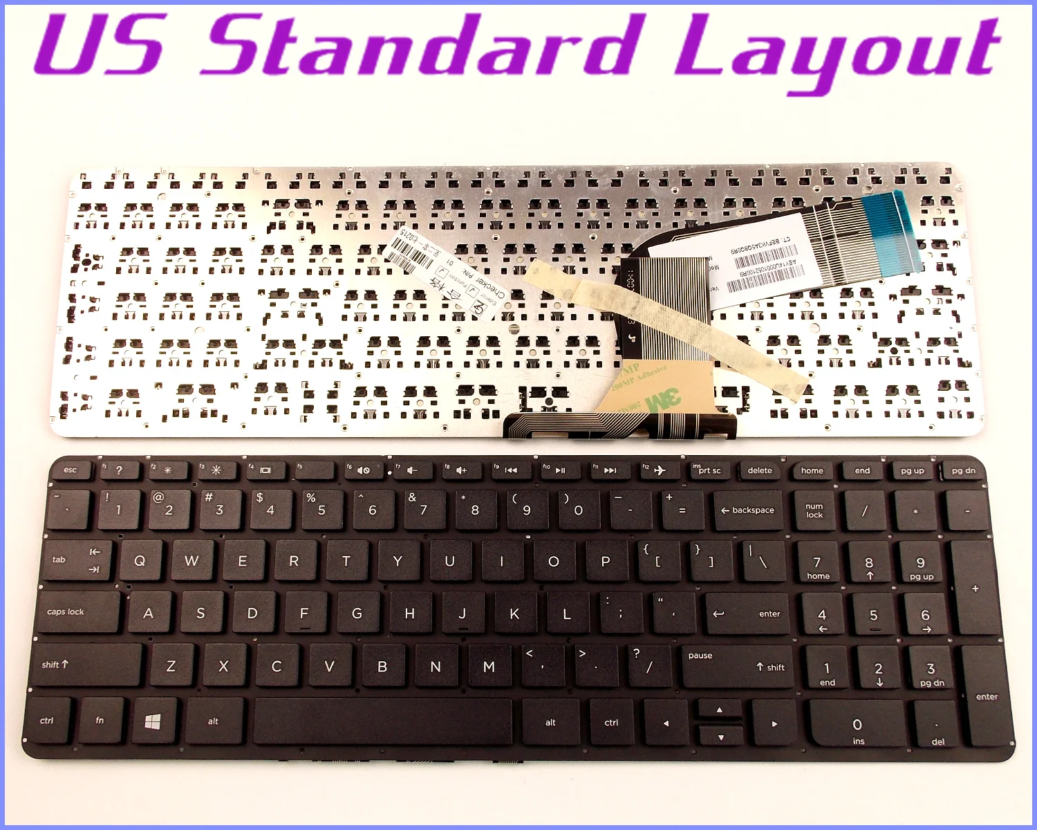 Новая клавиатура US для ноутбука HP Pavilion 15-p168ca 15-p184ca 15-p187ca 15-p263ca 17-f010 17-f215dx 17-f230nr |