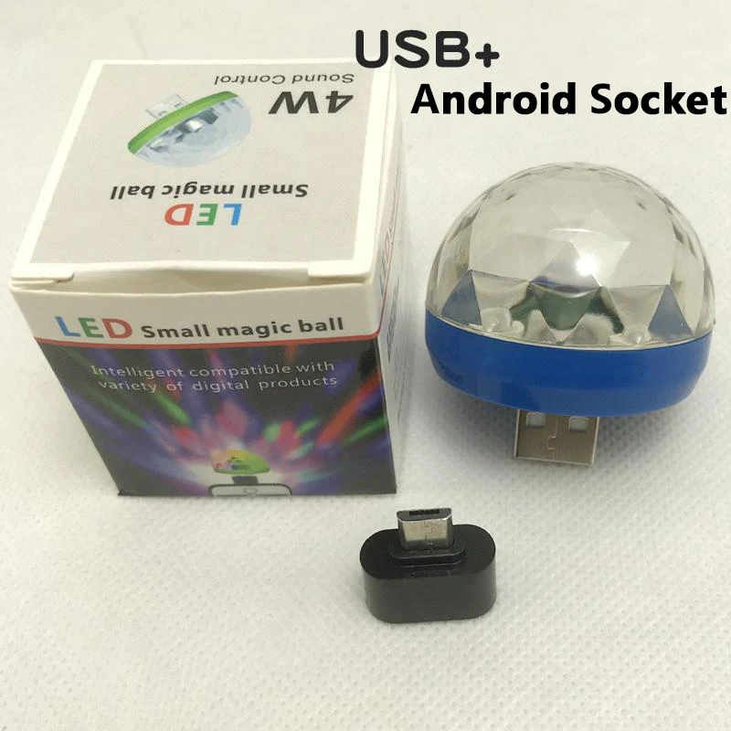 Рождественский подарок светодиодный Автомобильный USB атмосферный свет DJ RGB мини красочная музыкальная звуковая лампа для USB-C поверхности телефона - Испускаемый цвет: 8