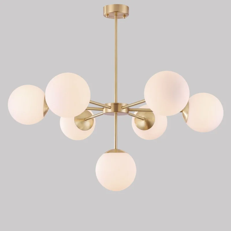 

LukLoy Modern Chandelier Pendant Glass Ball Lights Suspension Lighting Fixture Globe Lamp Modern Kitchen Loft Lighting Fixtures