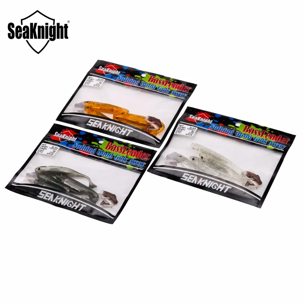 SeaKnight Мягкая приманка для рыбной ловли SL004 с Т-образным хвостом 12 шт./лот 100