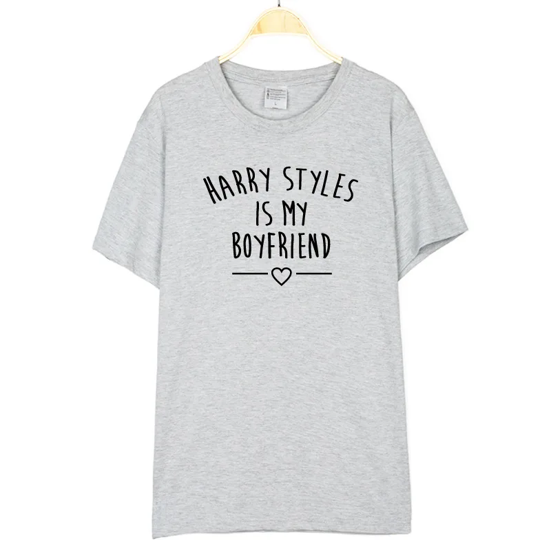 Женская и Мужская хлопковая футболка с надписью Harry Styles Is My Boyfriend Повседневная